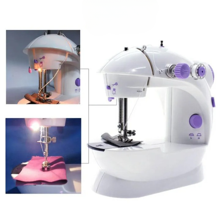 Portable Mini Dual-Speed Electric Sewing Machine, with Foot Pedal & Accessories Kit