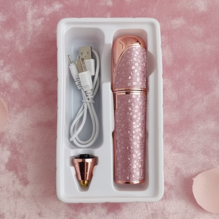 2 in 1 Electric Eyebrow Trimmer – Rechargeable, Painless Hair Removal for Women (Random Color)