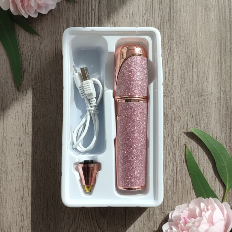 2 in 1 Electric Eyebrow Trimmer – Rechargeable, Painless Hair Removal for Women (Random Color)