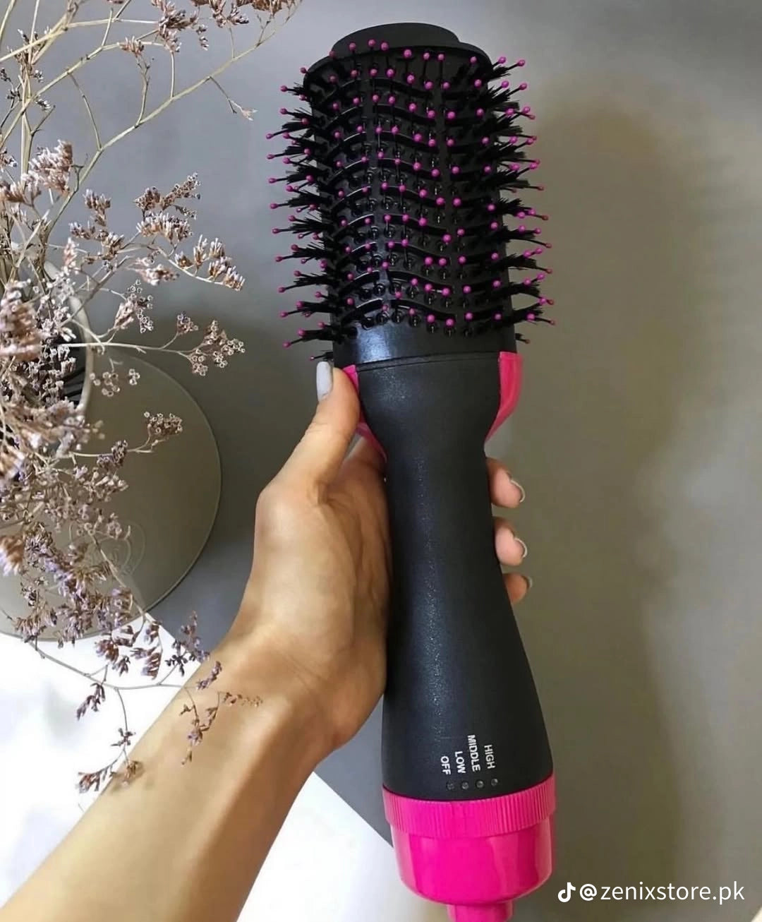 3-in-1 One Hot Air Brush Hair Dryer & Styler – Drying, Straightening & Volumizing Brush