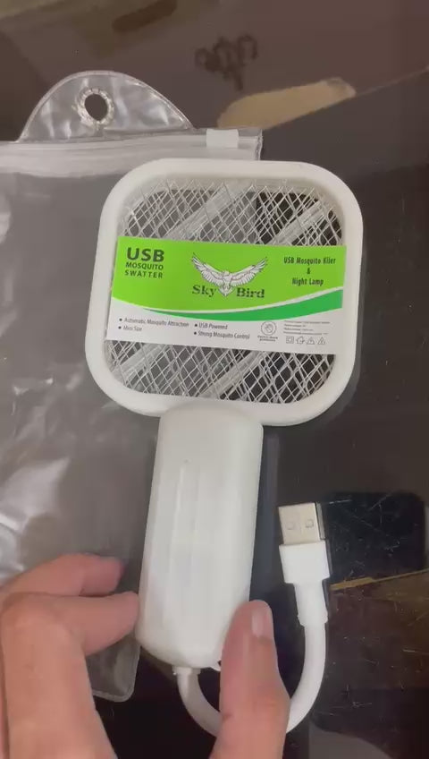 USB Rechargeable Mosquito Killer Racket | Portable Mosquito Repellent Racket With UV Light For Home Office Use